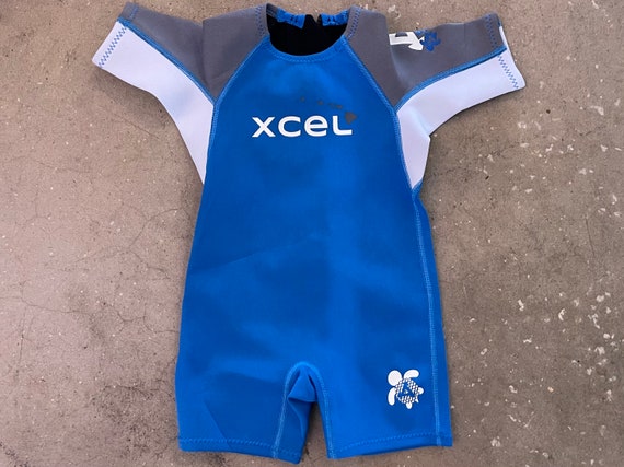 Children’s Xcel Size Small Sun Suit Wetsuit Blue … - image 1