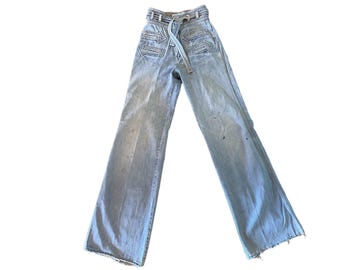 Vintage 1970s JC Penny Bell Bottom Denim Jeans Size 26 X 27 / True 