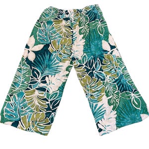 Vintage Y2K Jams World Pull On Rayon Cropped Wide Leg Pant Unisex Size XL Volare Print