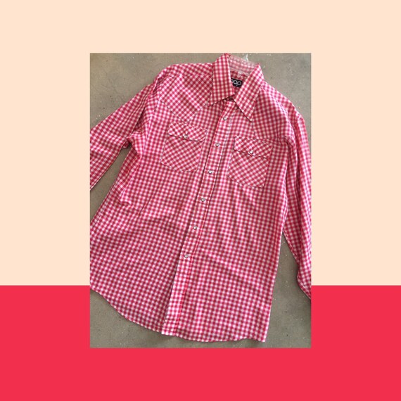 Vintage 1970s Red Gingham Shirt from The Gap