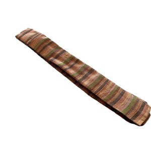 Vintage 80s Wool + Silk Stiped Skinny Necktie