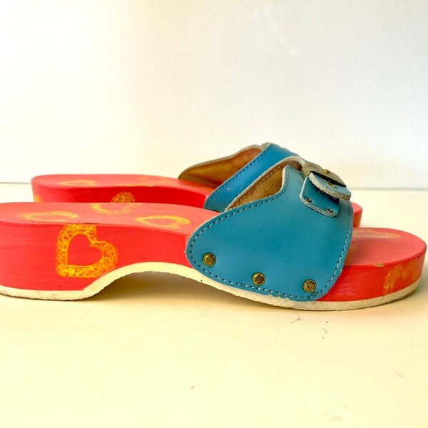 painted dr scholls sandals