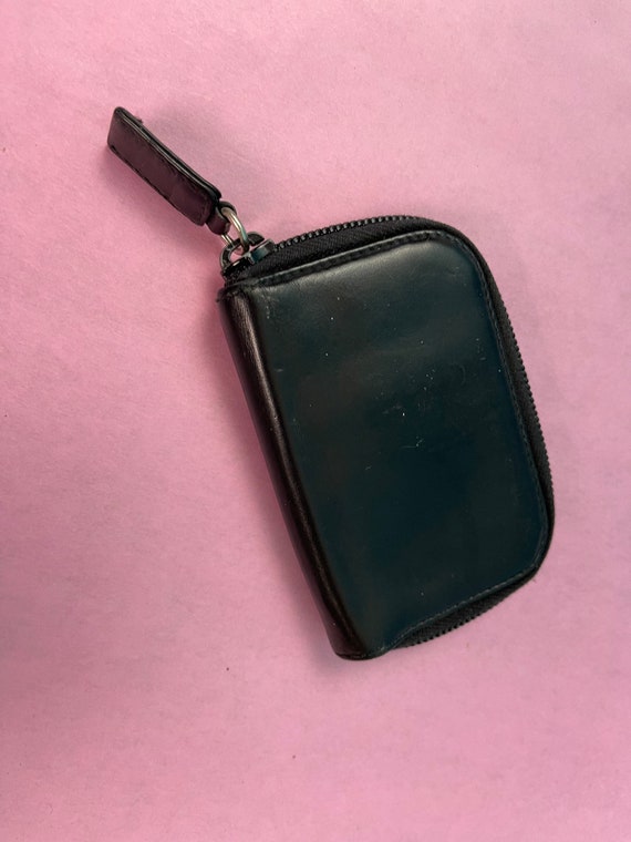 Vintage 1990s Black Leather Key Fob By Prada - image 4