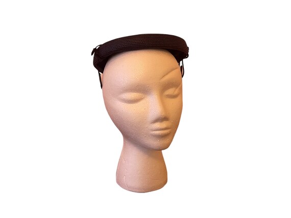 Vintage 50s Gorgeous Navy Cocktail Hat - image 5