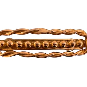 Vintage 80s Gold Tone Metal Hair Slide or Barrette