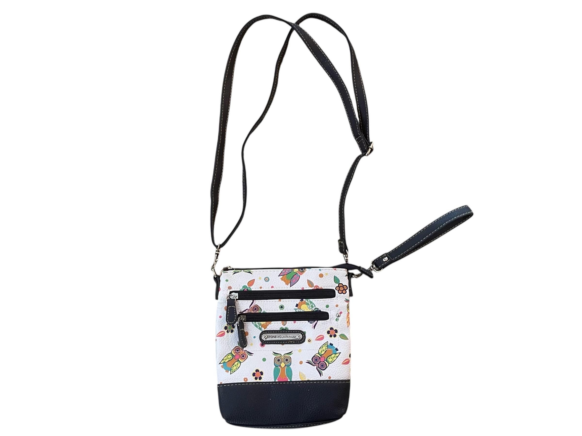 Stone Mountain Leather Sydney 3 Bagger Owl Crossbody Bag