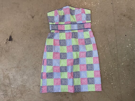 Vineyard Vines Patchwork Whale Print Strapless Co… - image 9