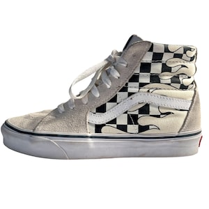 Vans Sk8-Hi Checkered Flame High Top Sneaker Size 5 Men’s 6.5 Womens