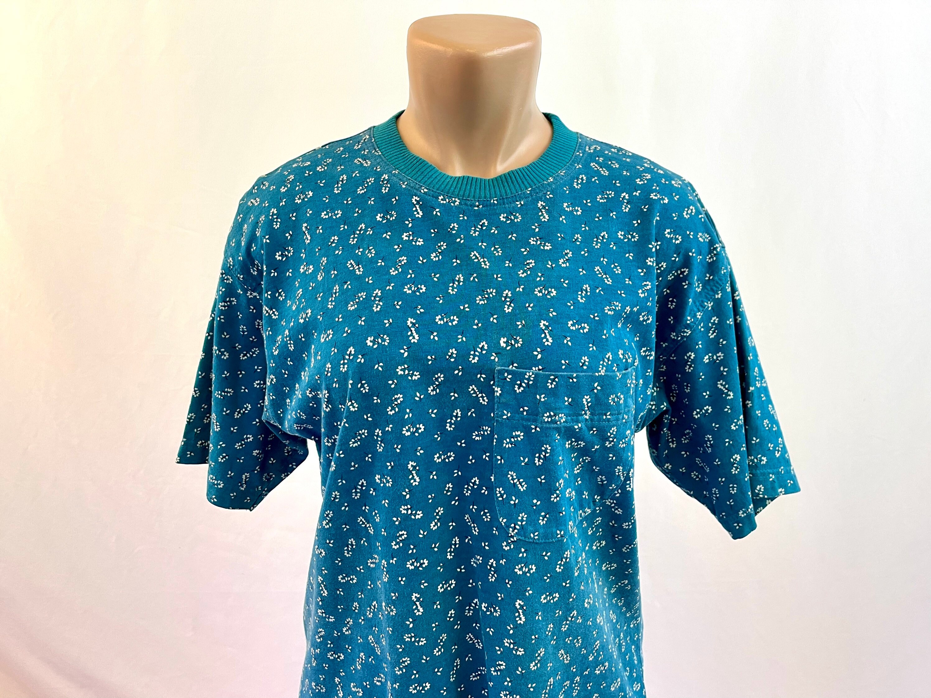 Vintage 80s Rayon Printed Shirt by Carole Little for St Tropez 