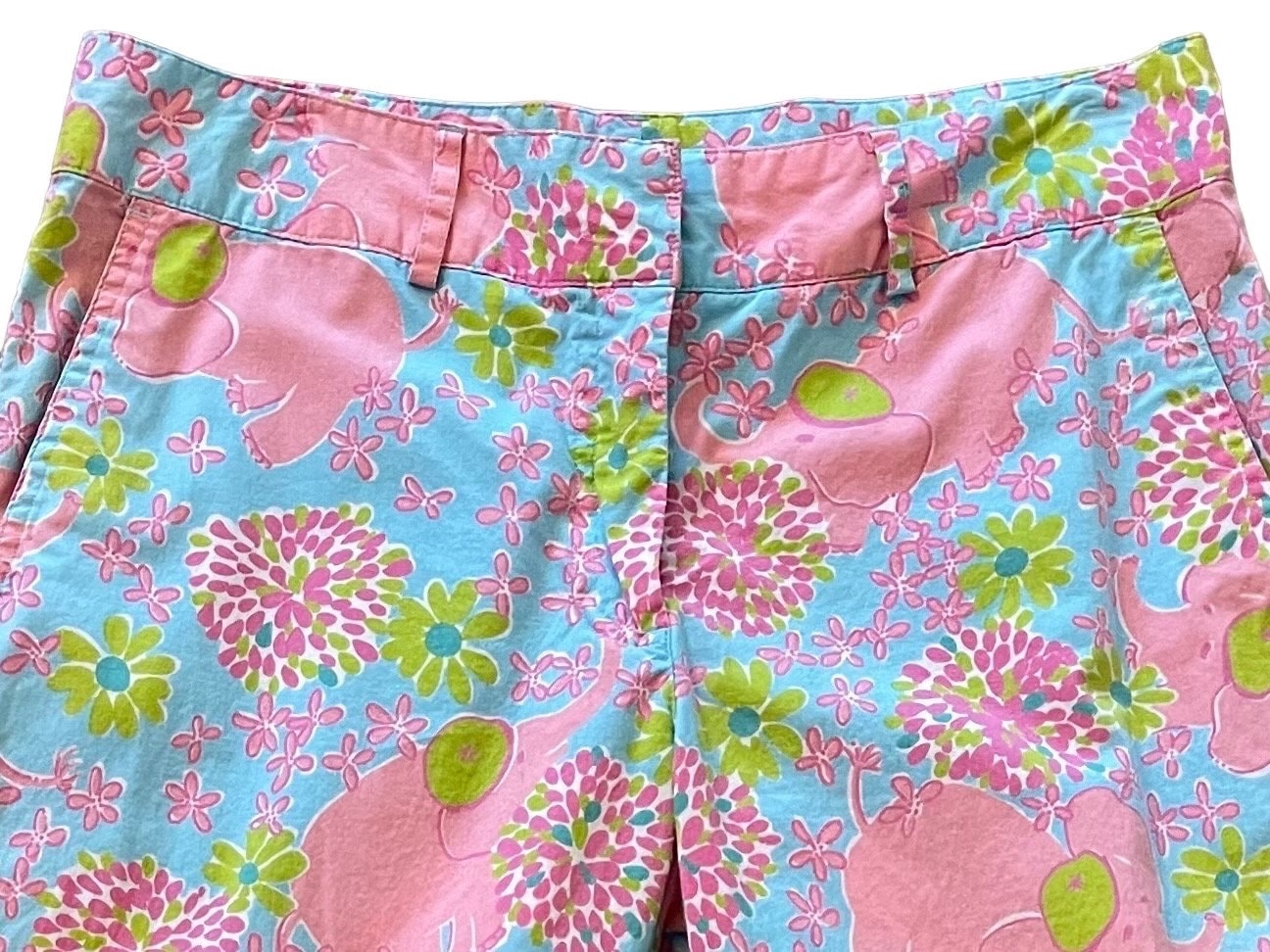 Vintage 00s Lilly Pulitzer Elephant Print Pants Size 8 - Etsy display picture 1