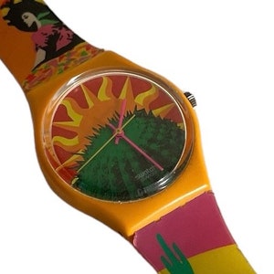 Vintage 1993 TEQUILA GO102 Swatch Watch