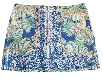 Bay Blue Coasting Tate Skirt by Lilly Pulitzer Size 4