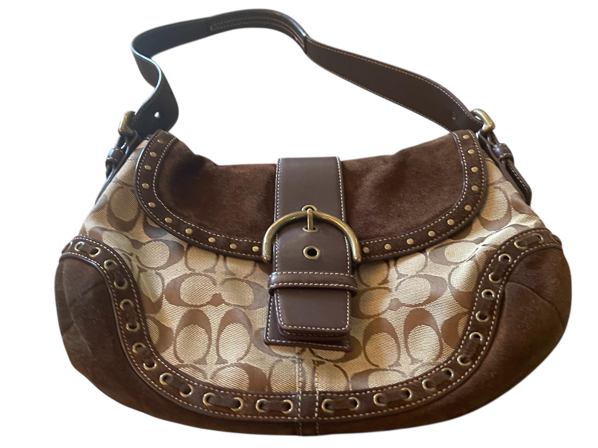 Vintage 2000s COACH Soho Signature Canvas Top Handle Bag - Etsy