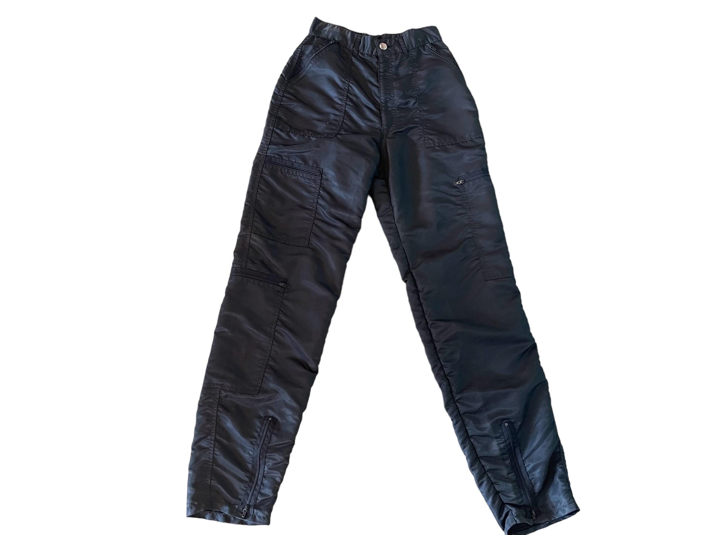 ◆Attends◆ 80s Retro Fit Nylon Pants Black 0003 s-l1200.jpg