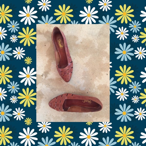 Vintage 1980s Leather Flats By 9 West