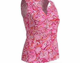 Lilly Pulitzer Essie Printed Top Size XXS