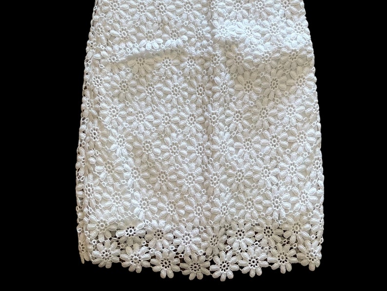 Lilly Pulitzer Bowen White Vintage Floral Lace Strapless Dress Size 0 image 3