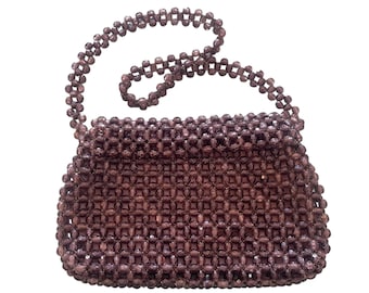 Vintage 1960s Beaded Shoulder Bag