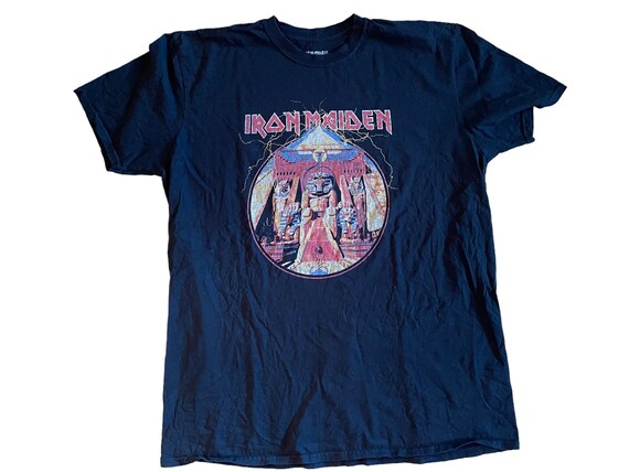 Iron Maiden Powerslave Egypt Tour T-Shirt - Official Licensed Band Tee In Heather Grey - Men's Size XL - View #13
