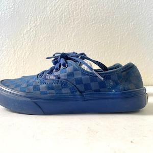 Classic Vans Blue Tonal Color Block Sneaker Youth Size 3