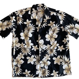 Vintage 1990s Hawaiian Bold Hibiscus Print by Pacific Legend Size XXL