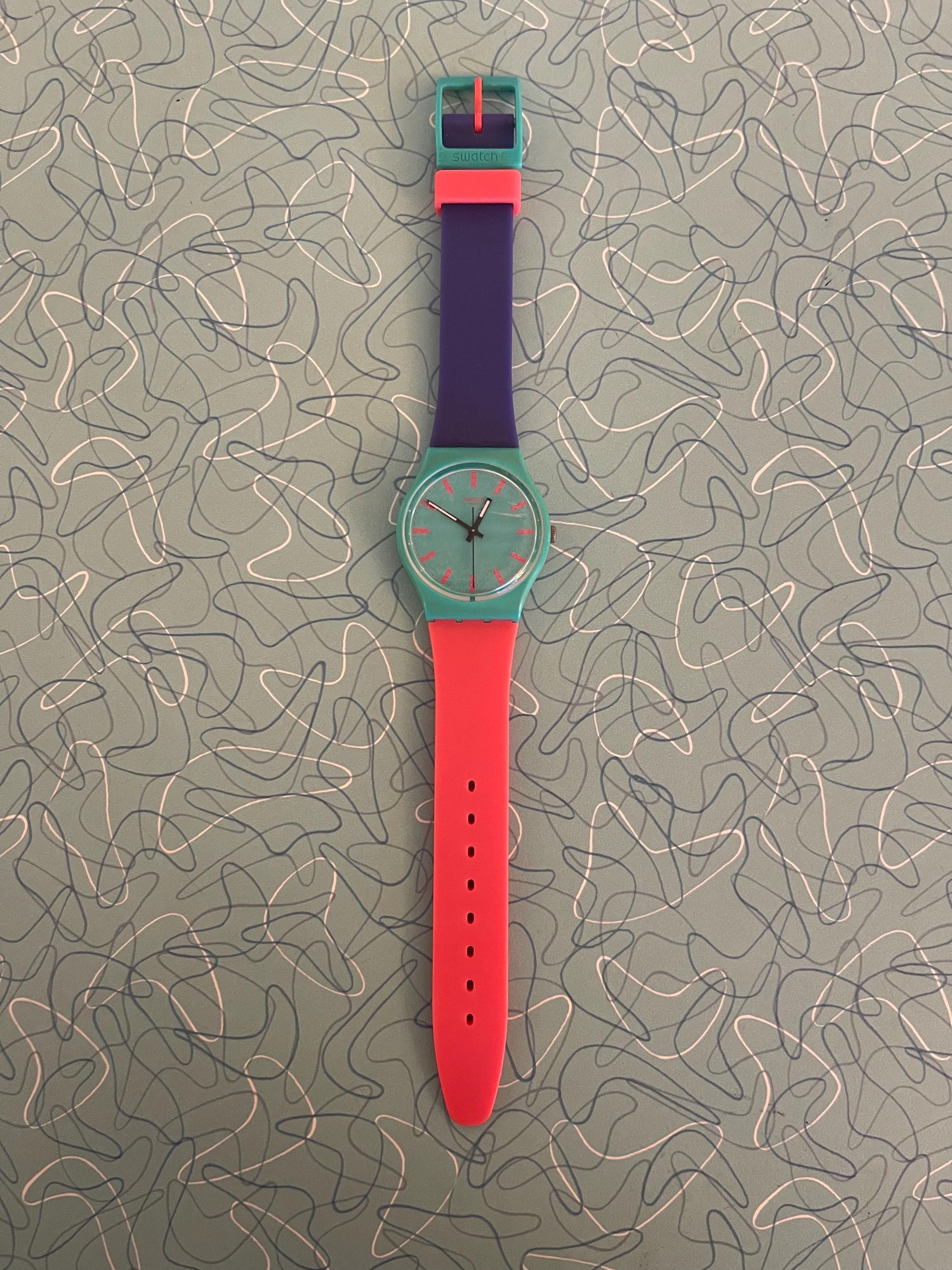 アナログ腕時計 SWATCH  GALORE SHUNBUKIN Women's Urethane Watch GG215 Swatch Pink Wristwatches for sale | eBay