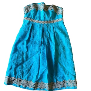 Lilly Pulitzer Betsey Dress Jacquard in Shorely Blue Size 2