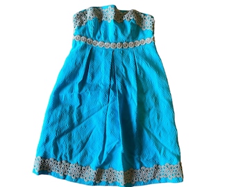 Lilly Pulitzer Betsey Dress Jacquard in Shorely Blue Size 2