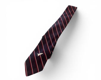 Vintage 80s Patriotic Red White & Blue Space Shuttle Necktie by Career Cravats
