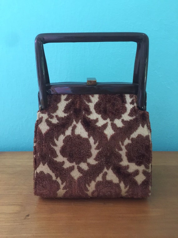 Vintage 1960s Chenille Handbag by Meyers