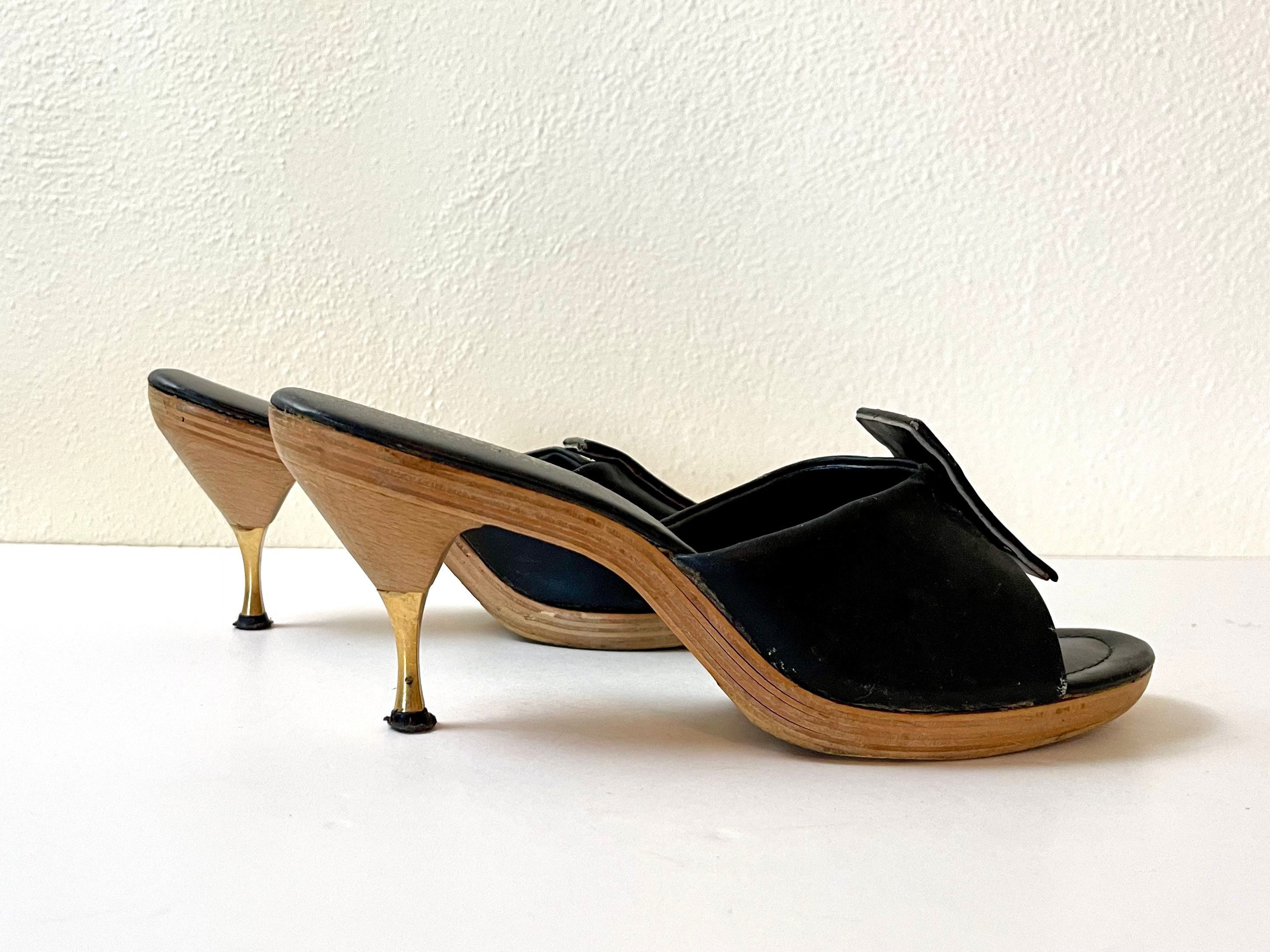 Black Patent Leather & Caramel Embossed Calfskin Leather Polly