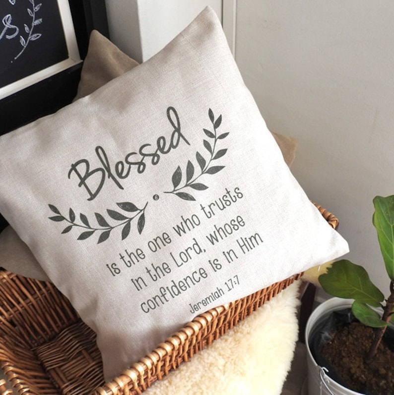 Timeless Wreath Bible Verse Pillow Throw Pillow Word Etsy