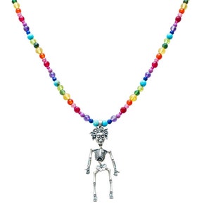 Unique Mexican Silver Necklace, FIne Silver Jewelry, Regalo para Mujer, Mexican Calaca, Sugar Skull Charm .