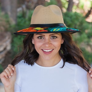Embroidered Sun Hat, Womens Sun Hat, Panama Hats, Hard Hats, Regalo para Mujer, Handmade Straw Hat, , Artesanias Mexicanas.