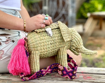Tiny wicker large sales elephant crossbody Tiny wicker large sales elephant crossbody