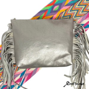Genuine Leather Handbag, Unique Leather bag For Women, Metallic handbag, Purse Handbag, Leather Handbag Women, Handbag With Fringes.