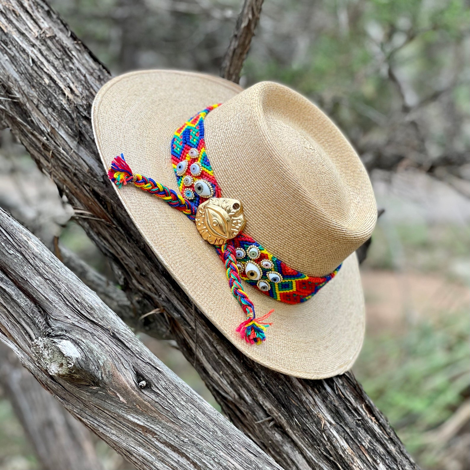 Embroidered Straw Hat Palm hat Fedora hat Decorated hat Etsy