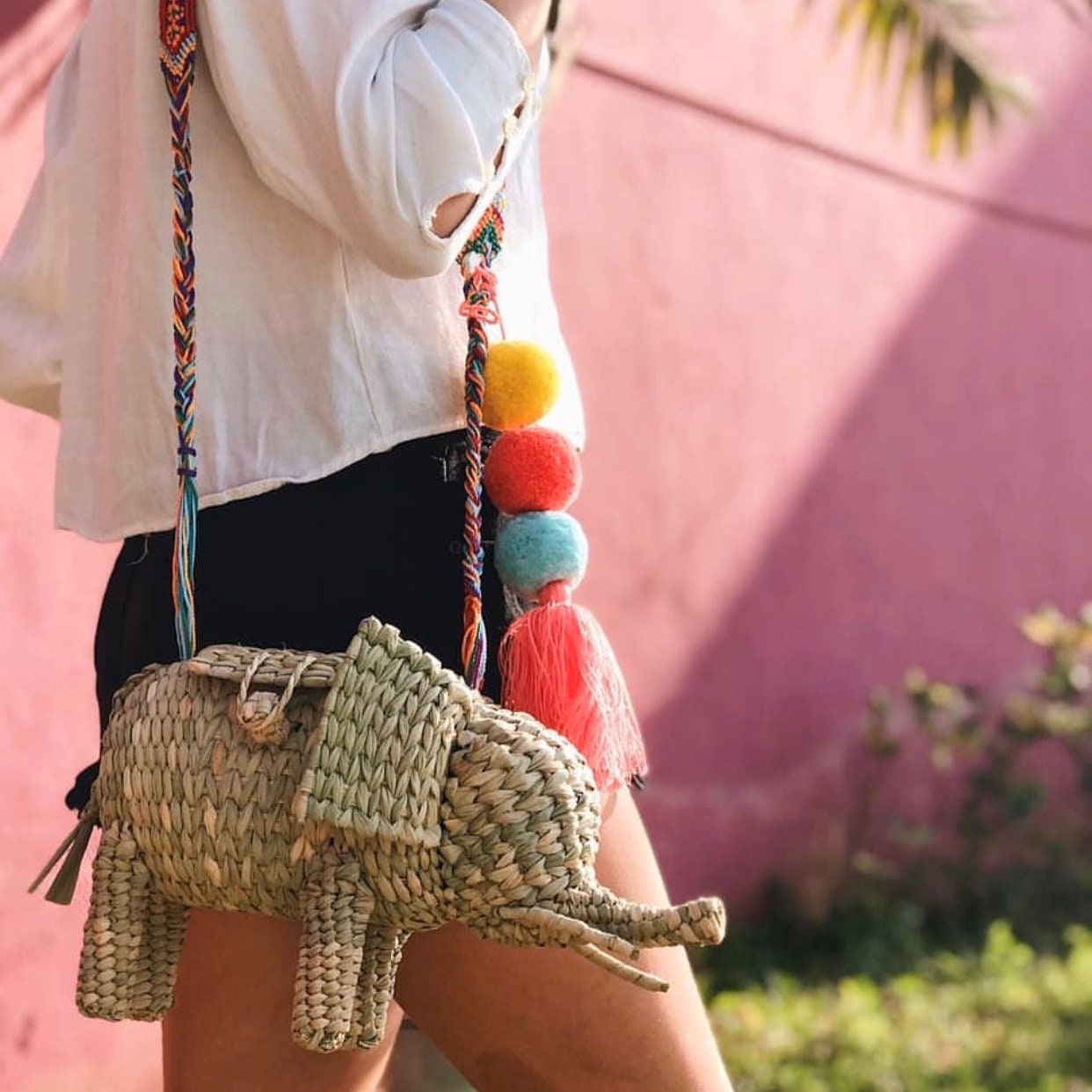Handcrafted Wicker Elephant Crossbody Bag Vegan Straw Purse Unique Raffia Handbag Mexican Gifts for Women. Etsy