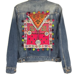 Denim Jacket Embroidery Denim Women Denim Jacket Bohemian - Etsy