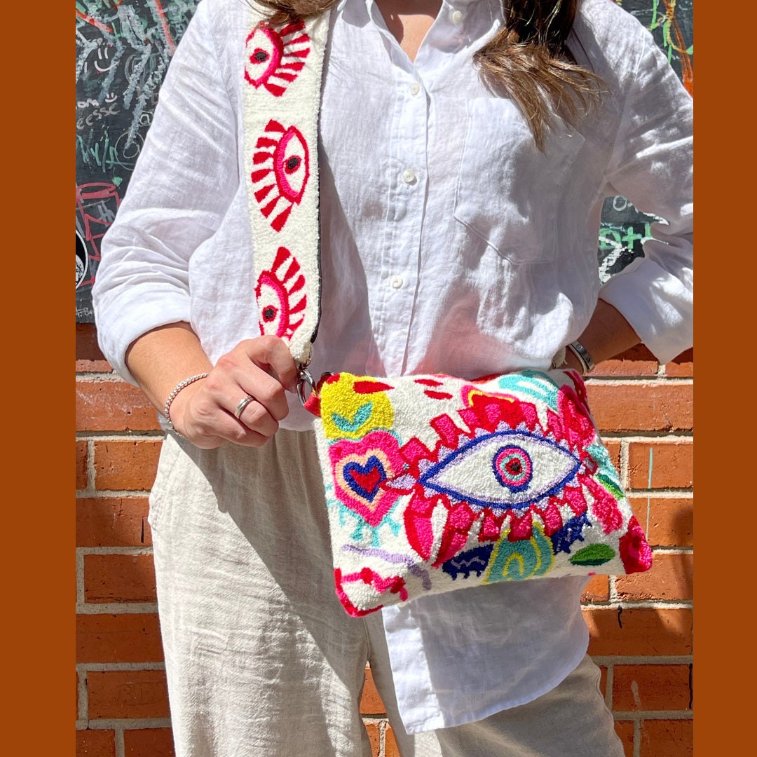 Turkish Evil Eye Wayuu Pouch/small bag – Indiartscollective