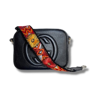 Guatemalan Handmade Embroidered Top Handle Strap. Short Bag Strap. Short Bag Strap Purse.
