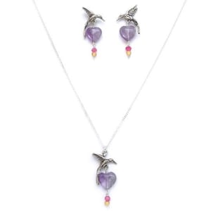 Hummingbird Silver Jewelry Set, Hummingbird Charm, Hummingbird Earrings, Joyeria Plata, Artesanias Mexicanas, Dia de la Madre.