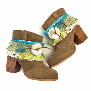 Boot Cover, Boot Cuffs, Boot Jewelry. Ankle boots, Boots for women. Western boots.