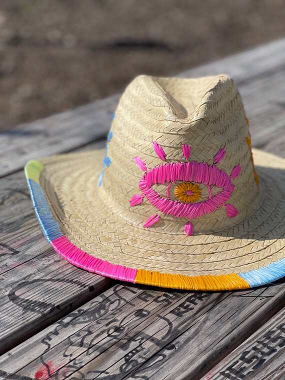 Handmade Fedora Sun Hat, Bamboo Straw Summer Hat, Mexican  display picture 1