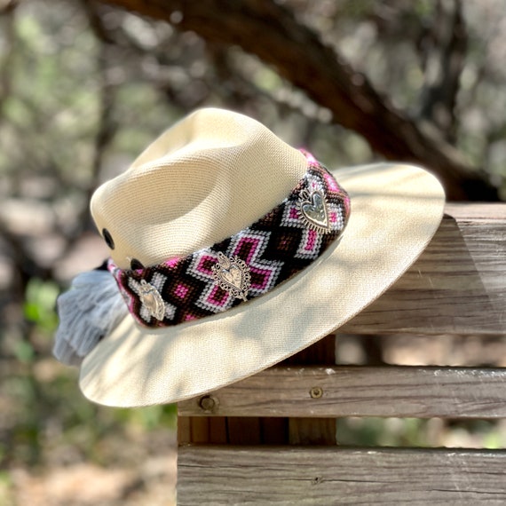 Panama hats, Handmade Straw Hat, Raffia Hat, Beach Hat, Sun Hat, Boho Hat, Handmade Straw Hat, Hecho a Mano, Mexican Hat Band, Oaxaca.