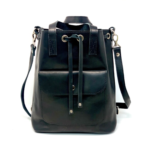 Sac à Dos Femme Marisol En Cuir Véritable Noir - Bretelles Réglables Neuf Avec étiquettes