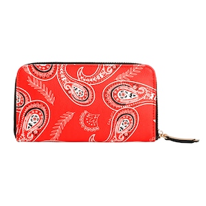 Portefeuille en cuir imprimé bohème bandana pour femme, cadeau unique, porte-monnaie, porte-cartes.
