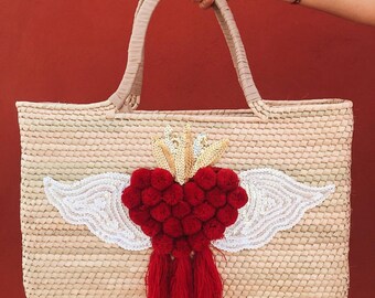 Unique Palm Bag. Women handbag. Wicker Bag Vintage. Rattan Clutch Bag. Straw Tote Bag. Mexican Palm Bag. Straw Bag. Beach Bag. Gifts for her