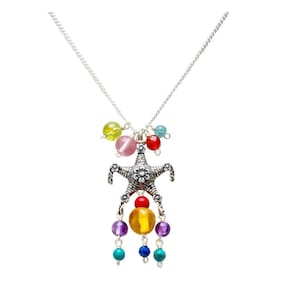 Piñata Colorful Silver Necklace, Fine Silver Jewelry, Mexican Necklace, Regalo para Mujer, Collar de Plata.