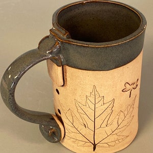 Silver Maple Leaf Stoneware Mug